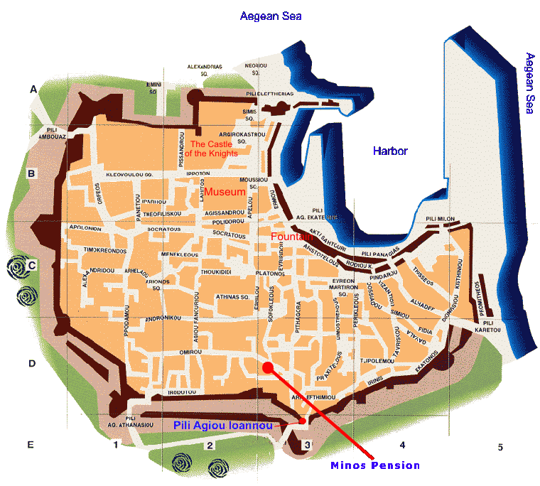 map of oldtown and minos pension location
